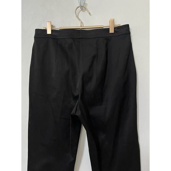 St John Cotton Straight Leg Dress Pants Size 4 Black Office Career Capsule - Picture 7 of 10